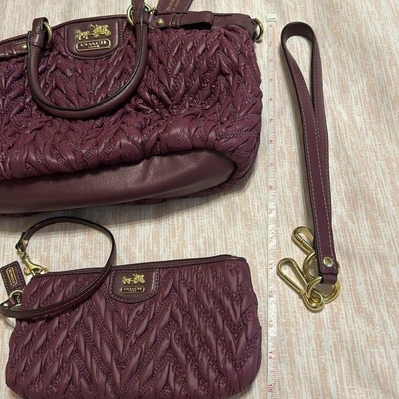 Coach 70th Anniversary Edition Purple Pleated set Madison Sophia. RARE - Picture 3 of 16